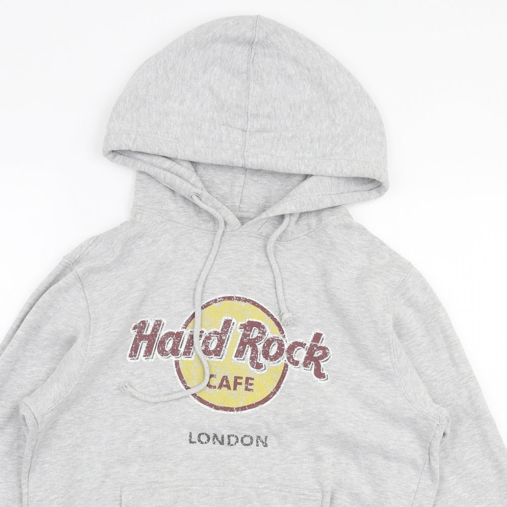 Hard Rock Cafe Womens Grey  Cotton Pullover Hoodie Size M  Pullover - London
