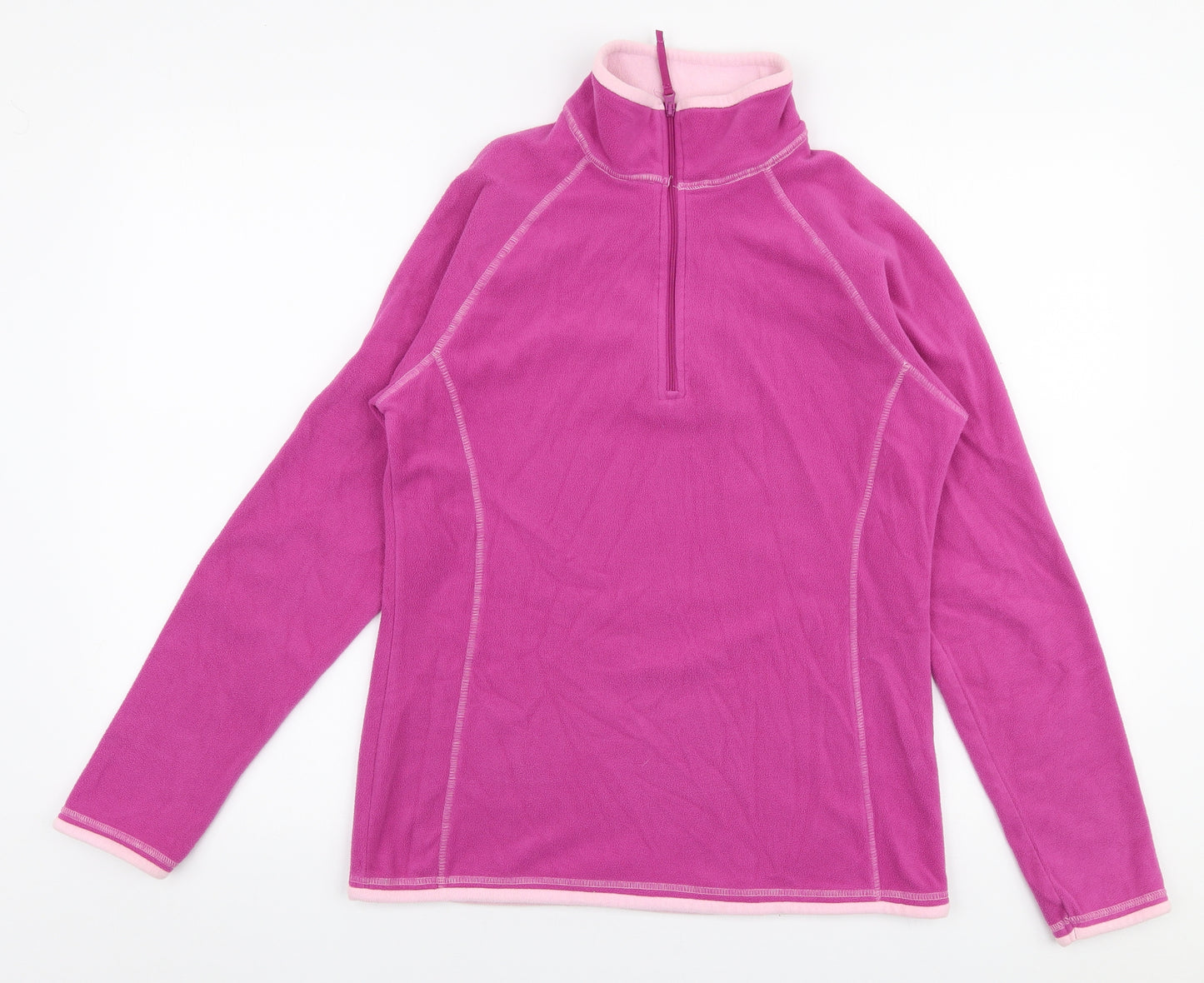 Mountain Warehouse Womens Pink  Polyester Pullover Sweatshirt Size 10  Zip