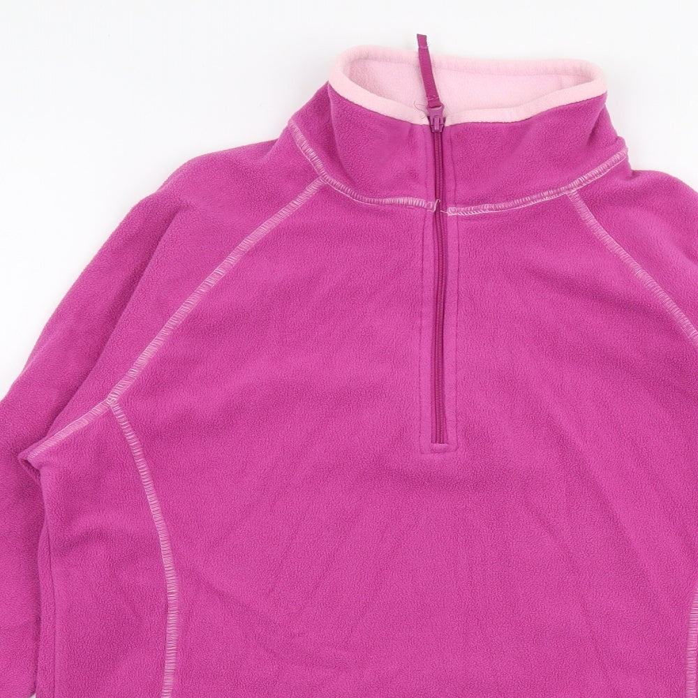 Mountain Warehouse Womens Pink  Polyester Pullover Sweatshirt Size 10  Zip