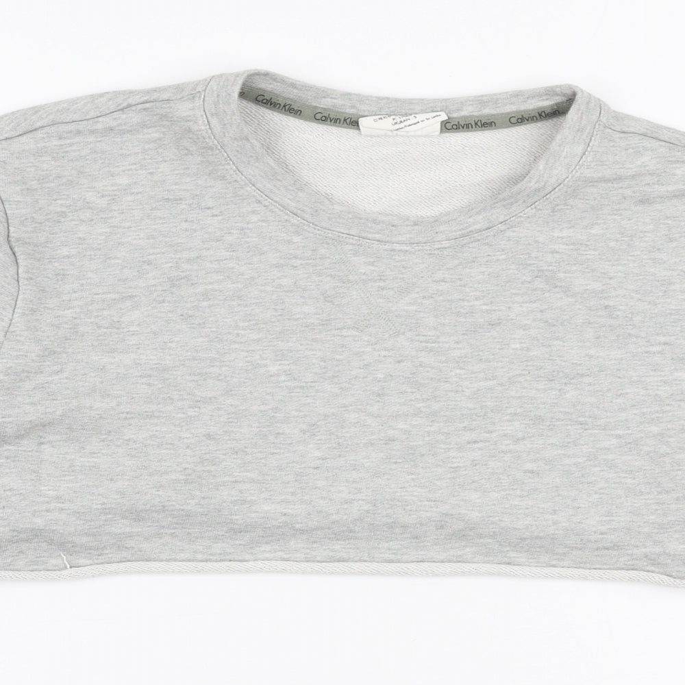 Calvin Klein Womens Grey  Polyester Pullover Sweatshirt Size S  Pullover