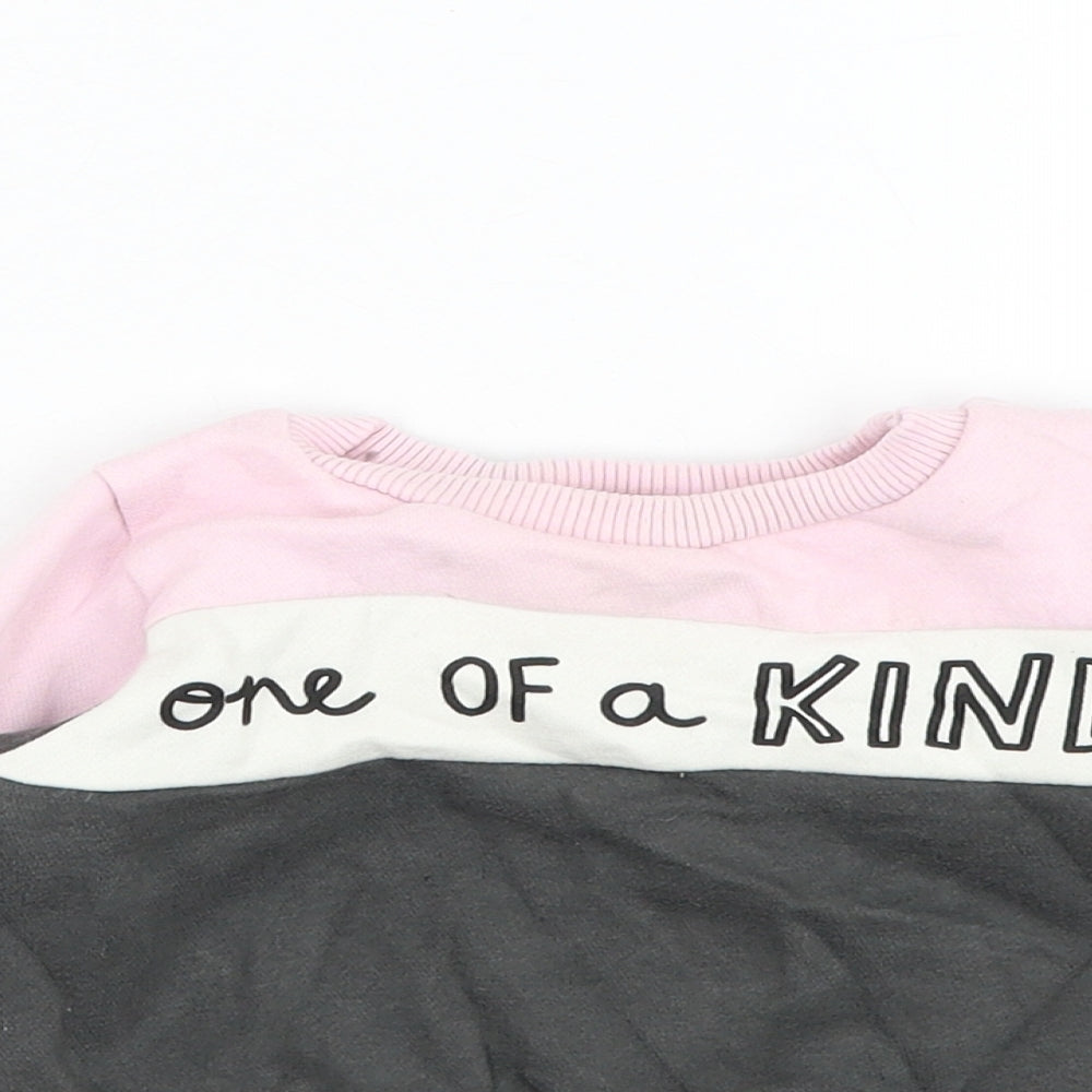 Nutmeg Girls Grey  Cotton Pullover Jumper Size 18-24 Months  Pullover - One of a kind