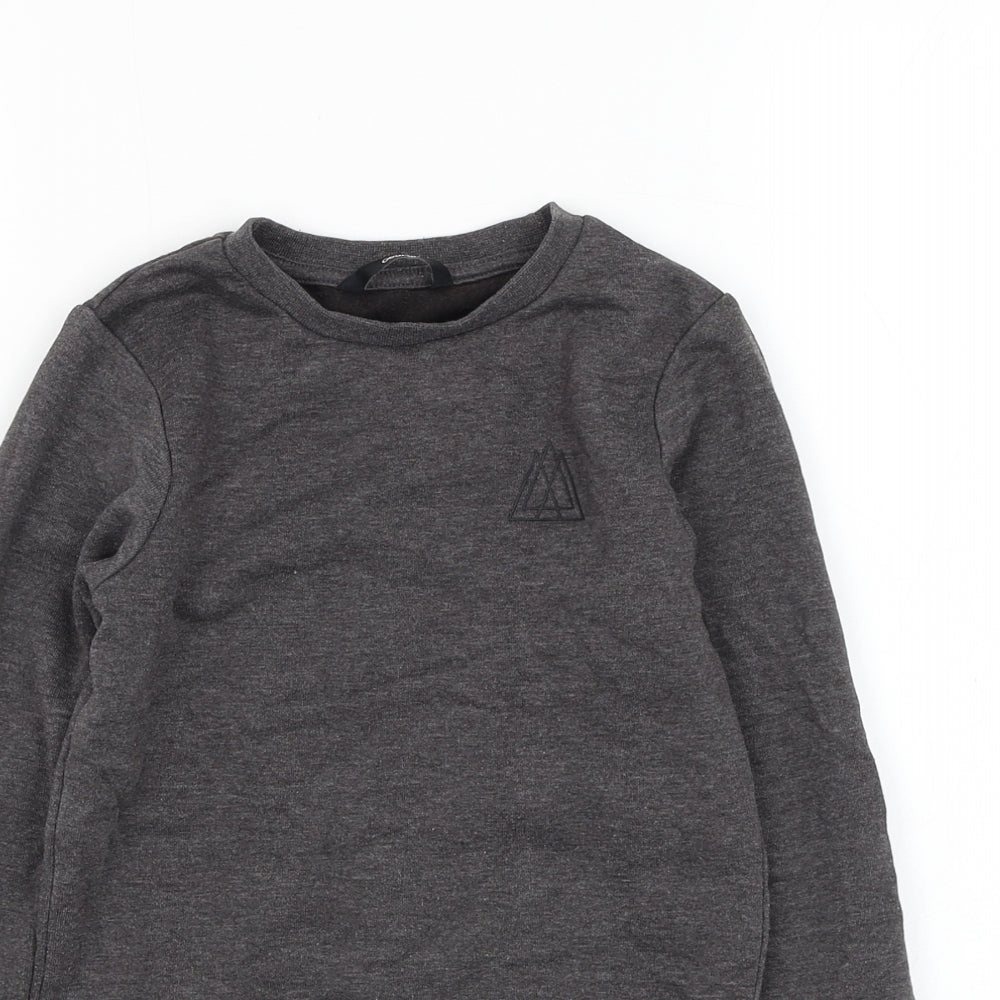 George Boys Grey  Cotton Pullover Sweatshirt Size 5-6 Years  Pullover