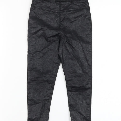George Girls Black  Cotton Capri Trousers Size 4-5 Years  Regular Pullover - Leggings