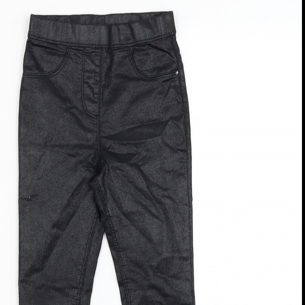 George Girls Black  Cotton Capri Trousers Size 4-5 Years  Regular Pullover - Leggings