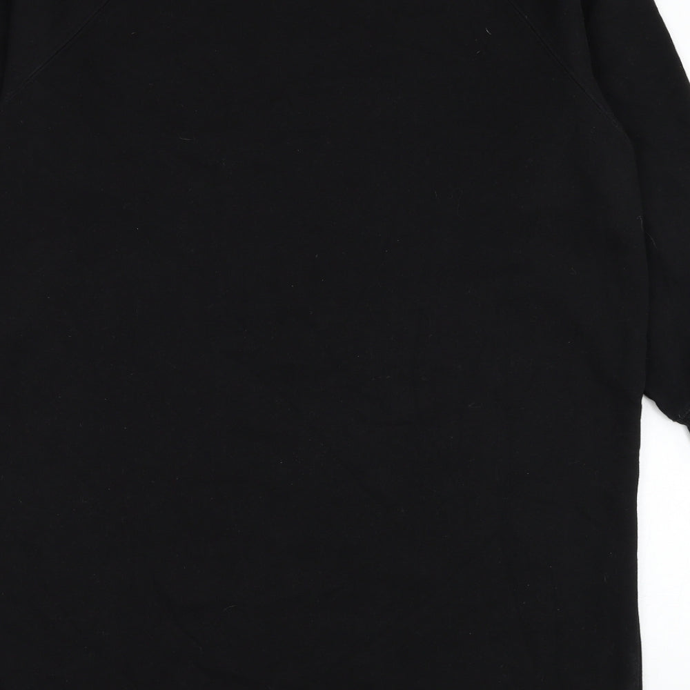 H&M Mens Black  Cotton Pullover Sweatshirt Size M