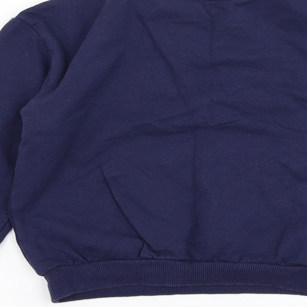 George Girls Blue  Cotton Pullover Sweatshirt Size 6-7 Years  Pullover - Happiest together