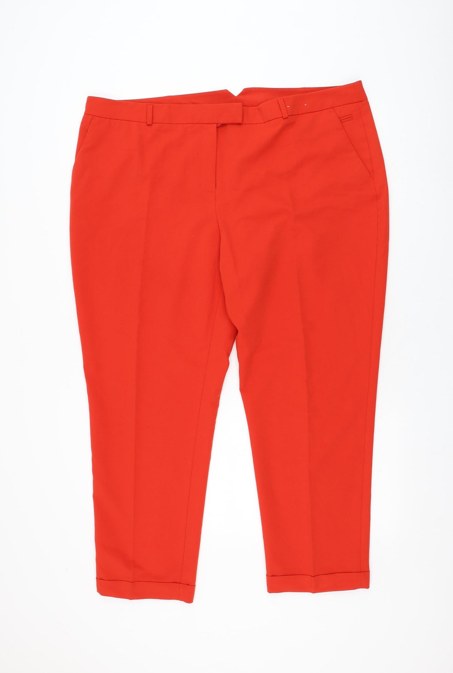 Dorothy Perkins Womens Red  Polyester Trousers  Size 20 L27 in Regular Zip