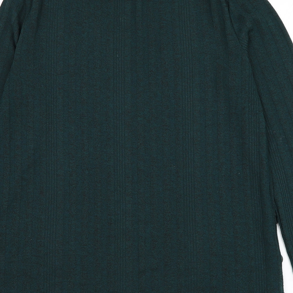 Papaya Womens Green Round Neck  Polyester Pullover Jumper Size 14