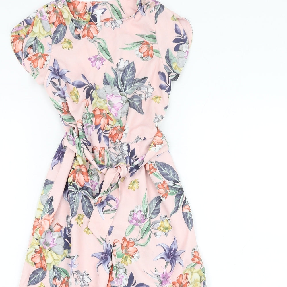 NEXT Girls Pink Floral Polyester Jumpsuit One-Piece Size 6 Years  Pullover