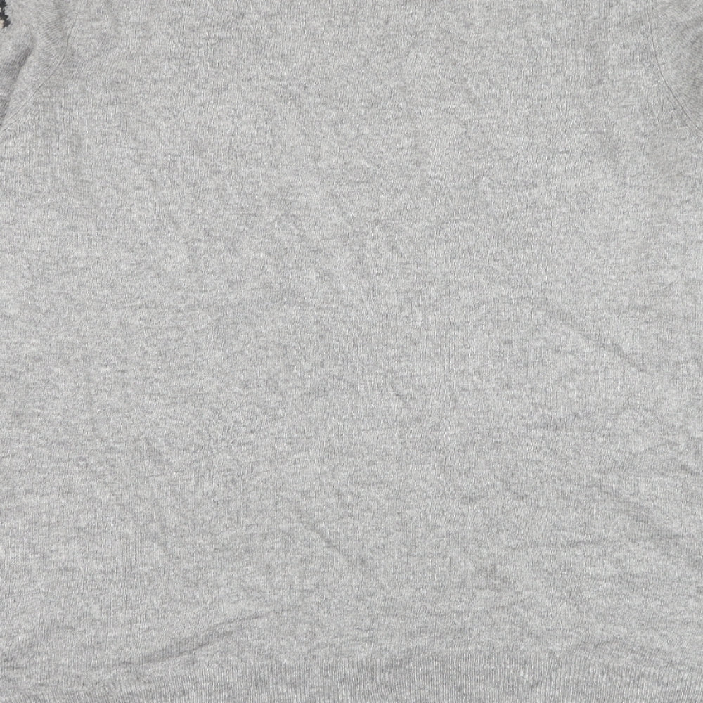 Arabella & Addison Womens Grey Round Neck  Viscose Pullover Jumper Size 16   - Dog