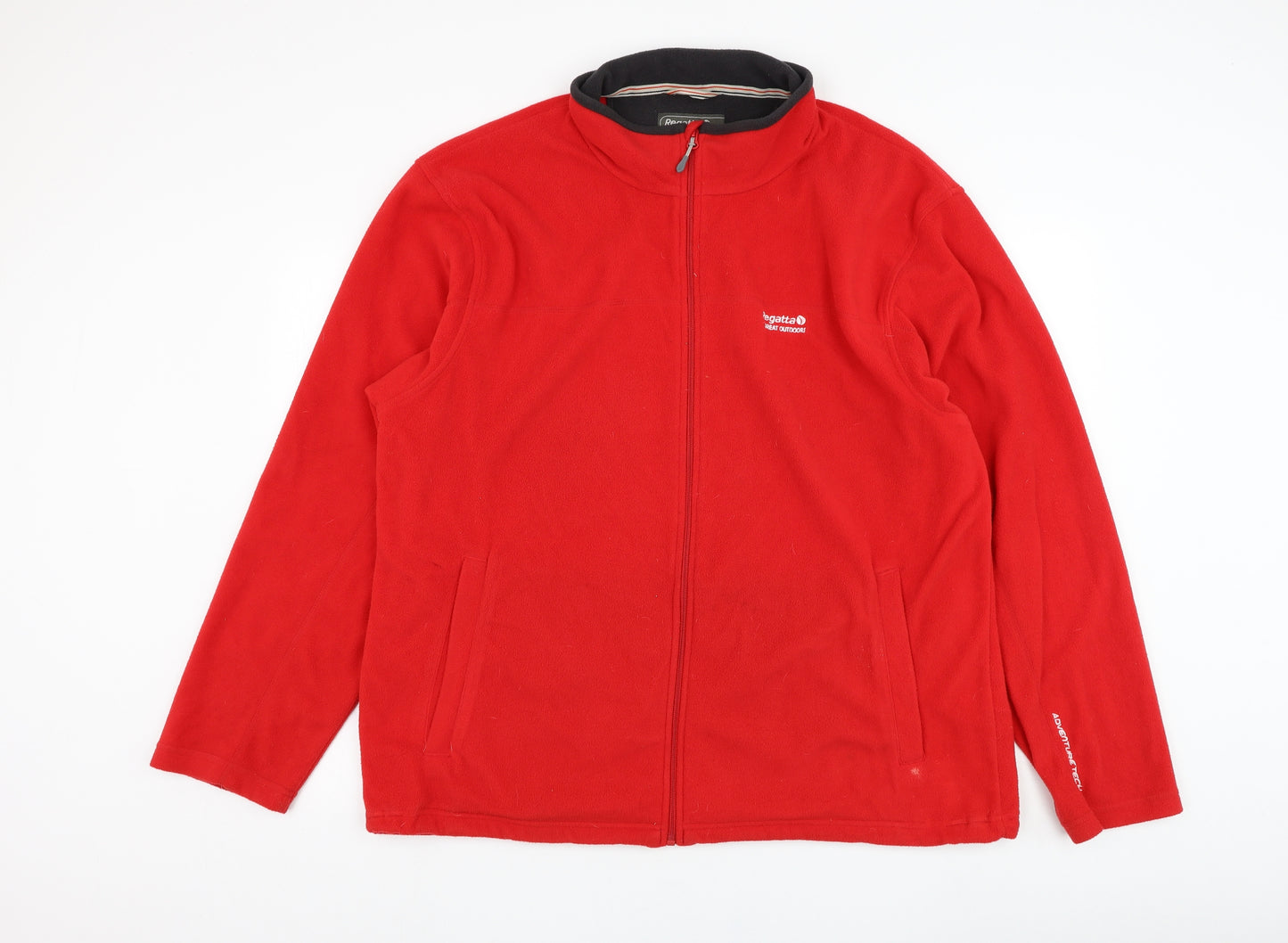 Regatta Mens Red  Polyester Full Zip Sweatshirt Size 2XL   - Fleece