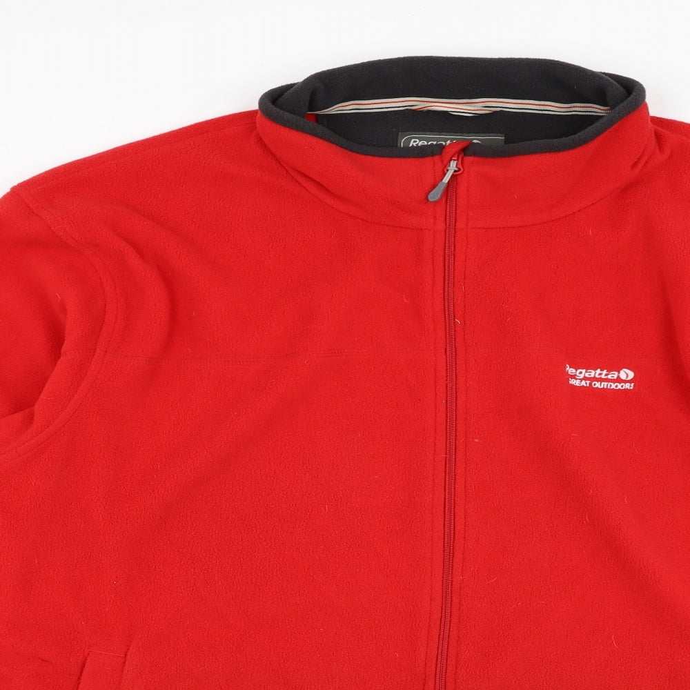 Regatta Mens Red  Polyester Full Zip Sweatshirt Size 2XL   - Fleece