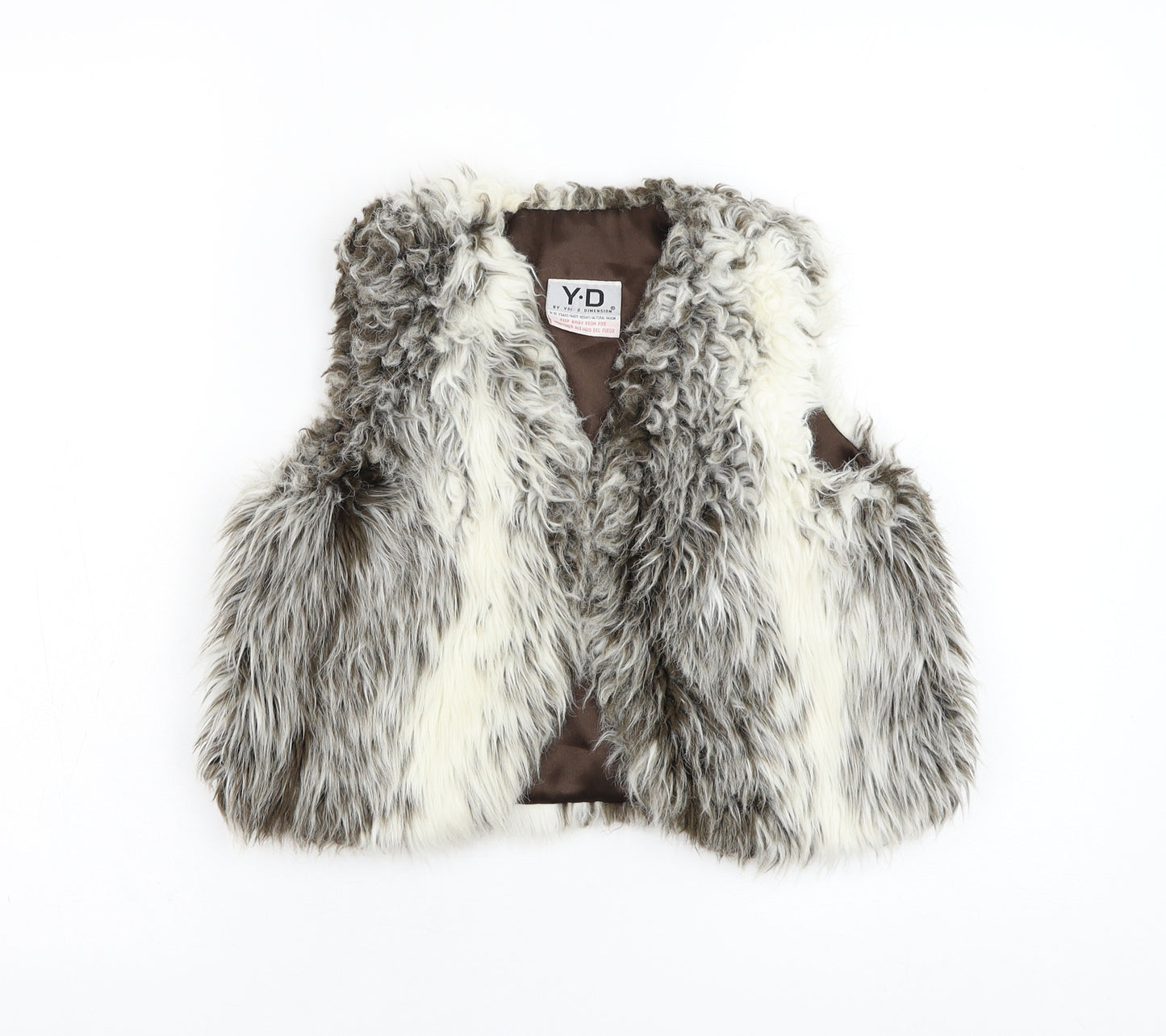 Primark Girls Brown   Gilet Jacket Size 9-10 Years  Hook & Loop