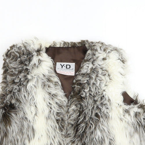 Primark Girls Brown   Gilet Jacket Size 9-10 Years  Hook & Loop