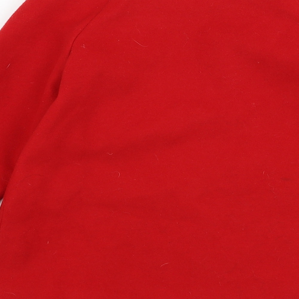 Matalan Girls Red   Overcoat Coat Size 3-4 Years  Button