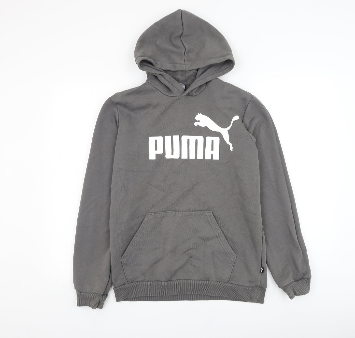 PUMA Mens Grey  Cotton Pullover Hoodie Size 2XL