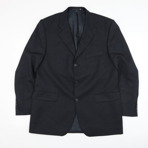 Burton Mens Blue  Polyester Jacket Suit Jacket Size 42