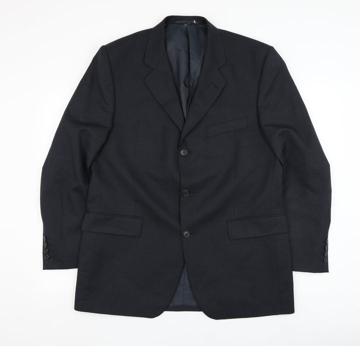 Burton Mens Blue  Polyester Jacket Suit Jacket Size 42