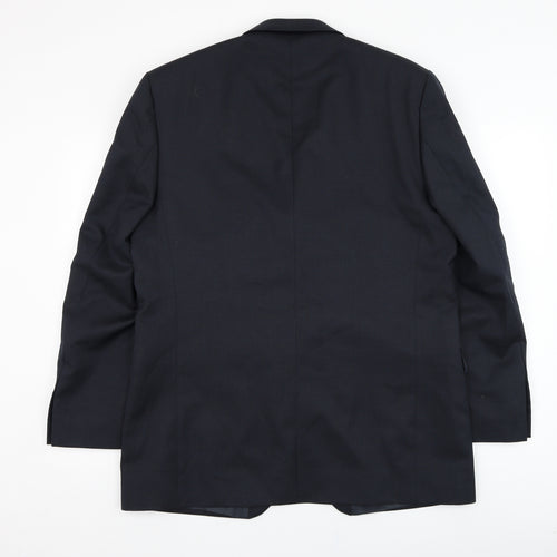 Burton Mens Blue  Polyester Jacket Suit Jacket Size 42