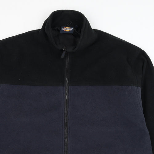 Dickies Mens Blue  Polyester Full Zip Sweatshirt Size XL