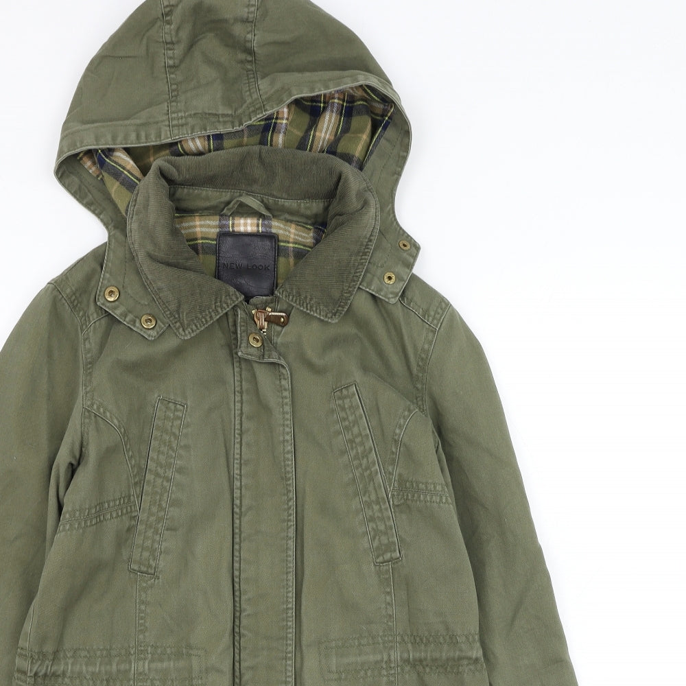 New Look Womens Green   Jacket Coat Size 10  Zip