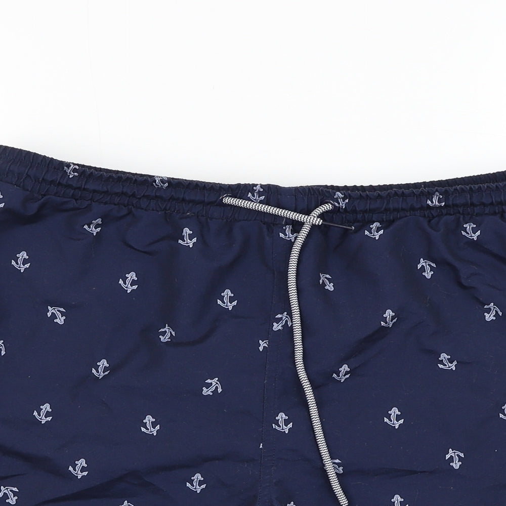 Primark Mens Blue  Polyester Sweat Shorts Size M  Regular Drawstring