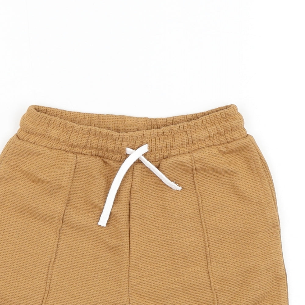 George Boys Brown  Polyester Sweat Shorts Size 3-4 Years  Regular Drawstring