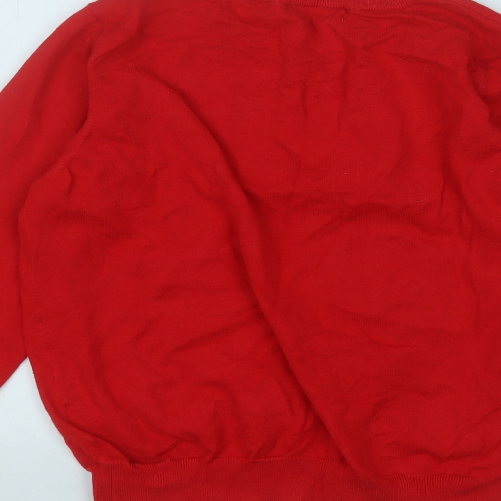 SheIn Girls Red Round Neck  Viscose Pullover Jumper Size 13-14 Years   - Christmas Jumper