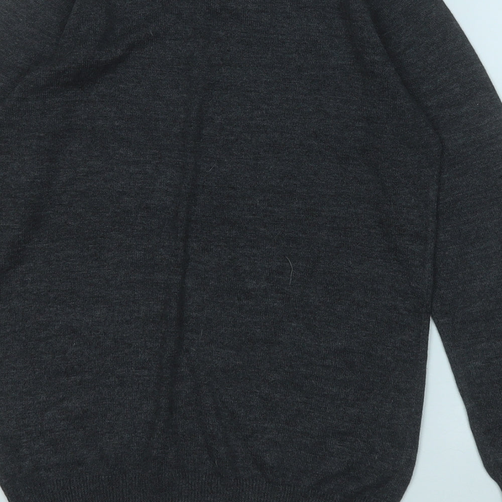 Pep&Co  Boys Grey V-Neck  Cotton Pullover Jumper Size 9-10 Years