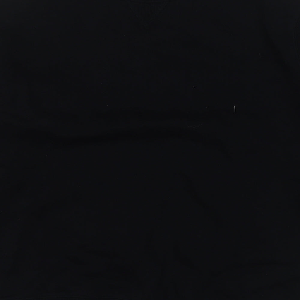 ACW85 Mens Black  Cotton Pullover Sweatshirt Size M