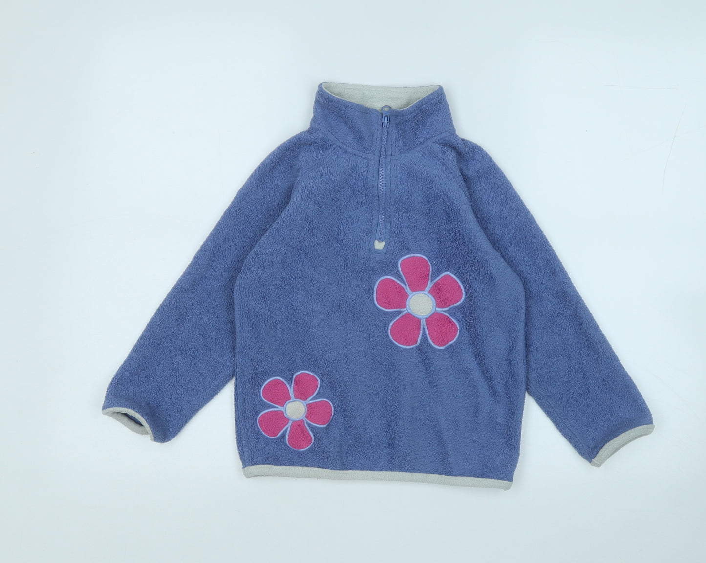 Peter Storm Girls Purple Round Neck  Polyester Pullover Jumper Size 5-6 Years