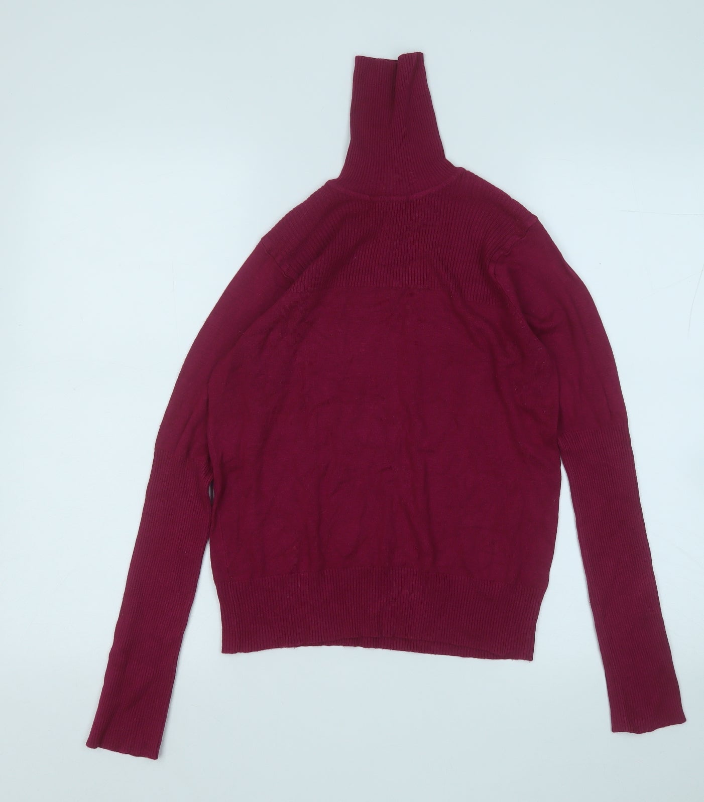 George Womens Purple Roll Neck  Viscose Pullover Jumper Size 12