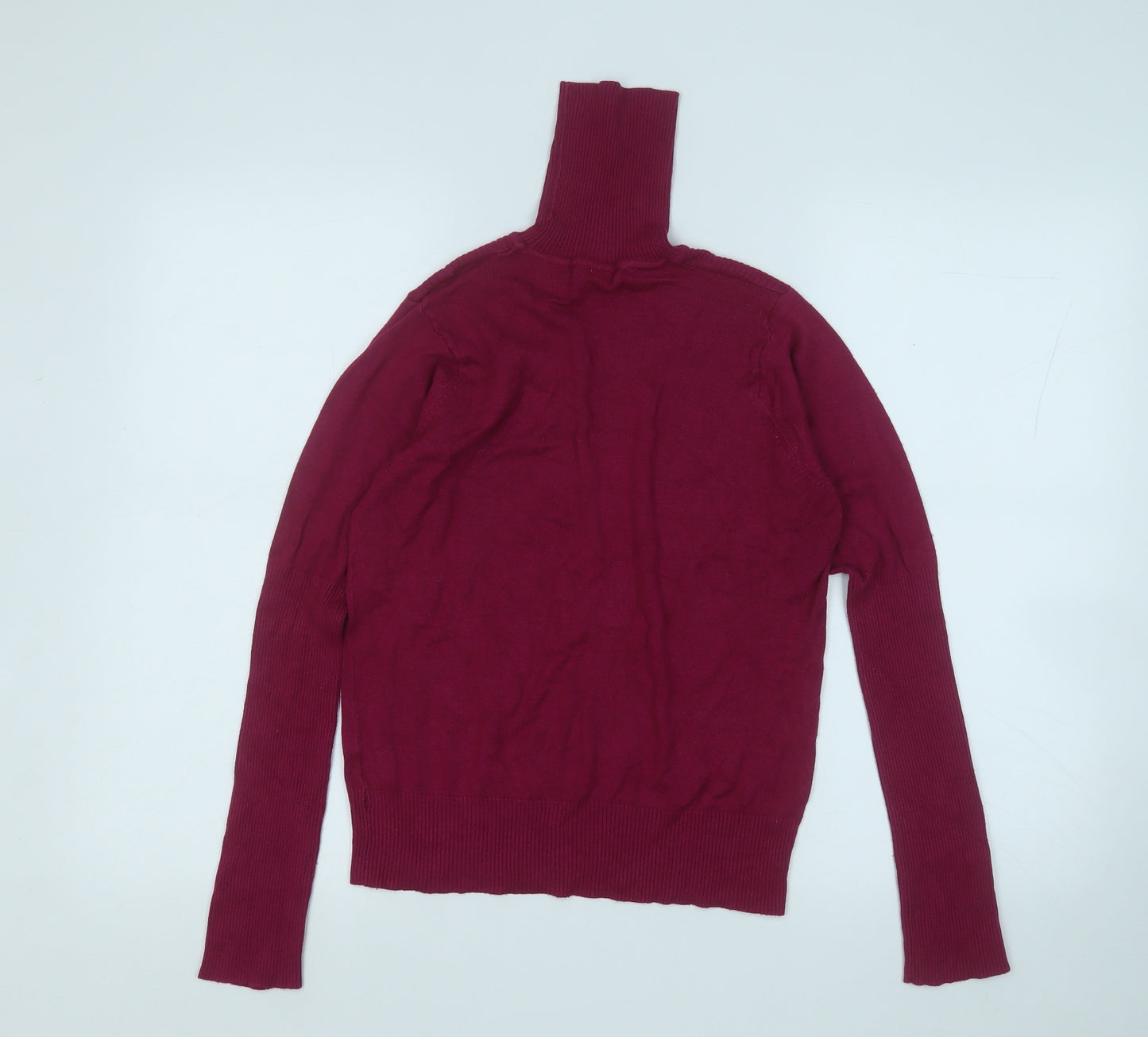 George Womens Purple Roll Neck  Viscose Pullover Jumper Size 12