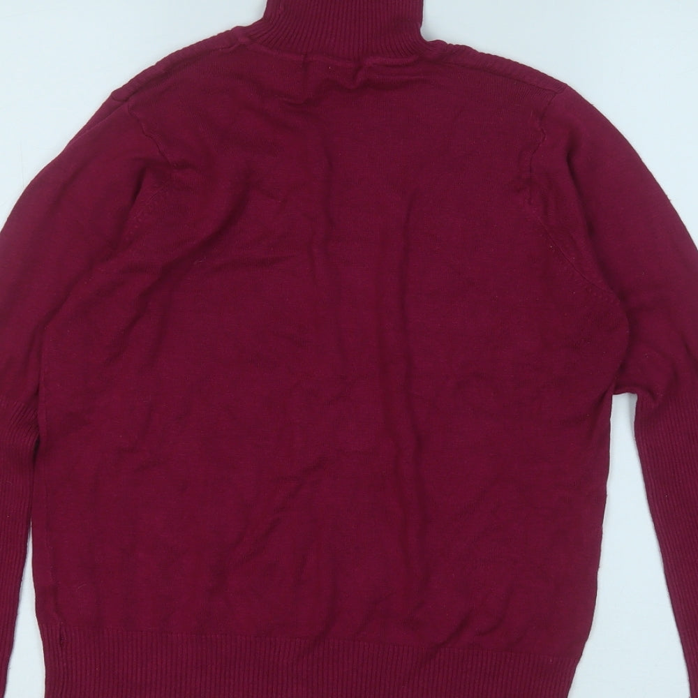 George Womens Purple Roll Neck  Viscose Pullover Jumper Size 12