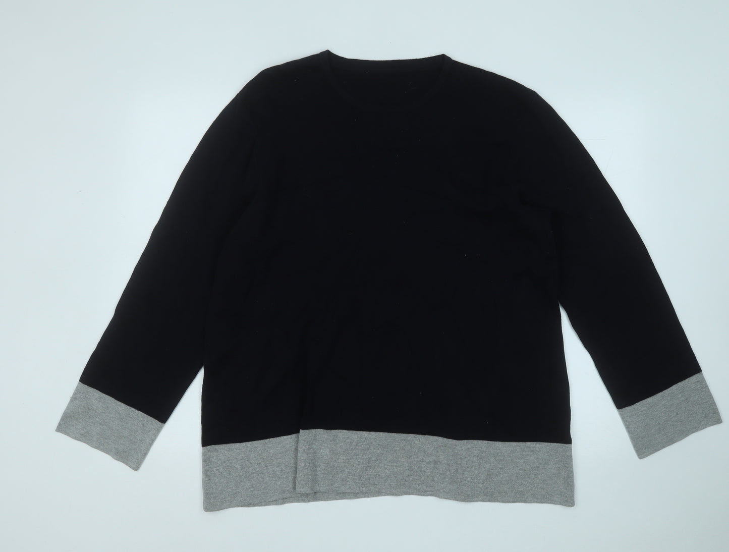 Preworn Womens Blue Round Neck  Acrylic Pullover Jumper Size 2XL