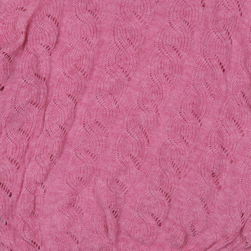 Marks and Spencer Womens Pink Round Neck  Acrylic Pullover Jumper Size 20