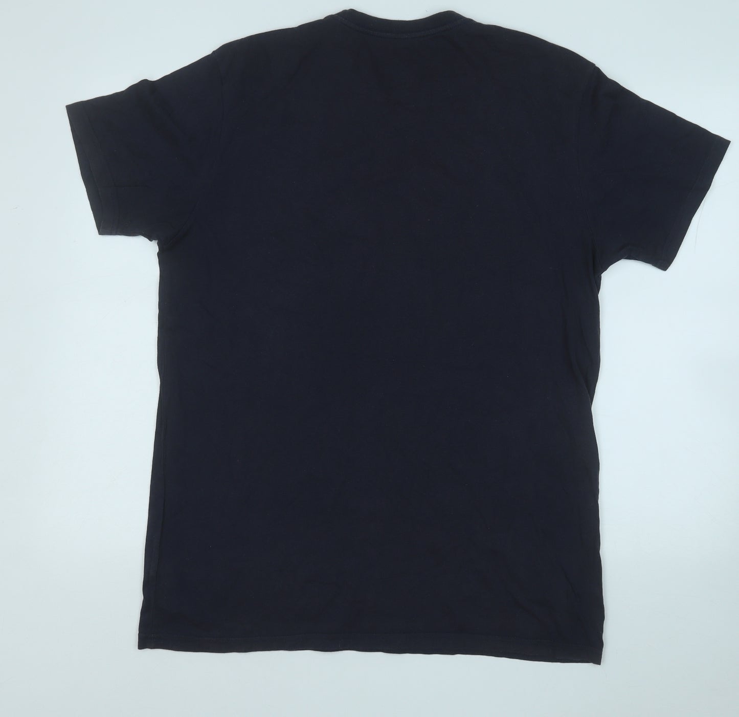 Oakley Mens Blue  Cotton  T-Shirt Size L Round Neck
