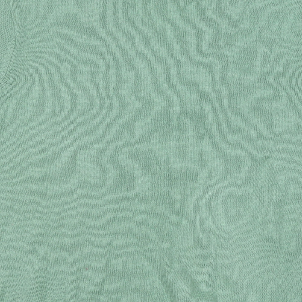 Damart Womens Green V-Neck  Acrylic Pullover Jumper Size 22