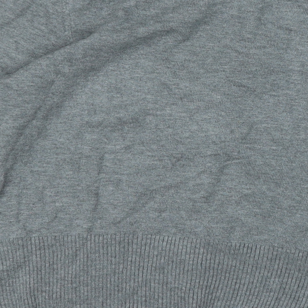 Marks and Spencer Womens Grey Round Neck  Viscose Cardigan Jumper Size 12