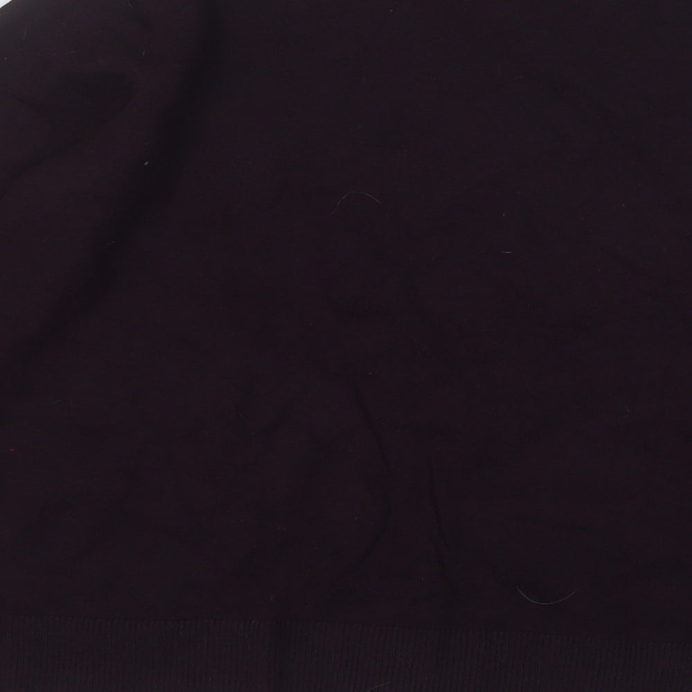 Topshop Womens Purple Mock Neck  Acrylic Pullover Jumper Size 6