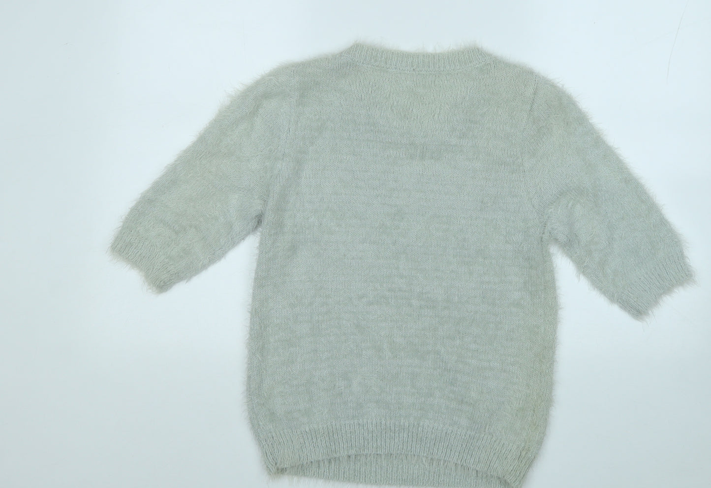 Atmosphere Womens Green Round Neck  Nylon Pullover Jumper Size 12