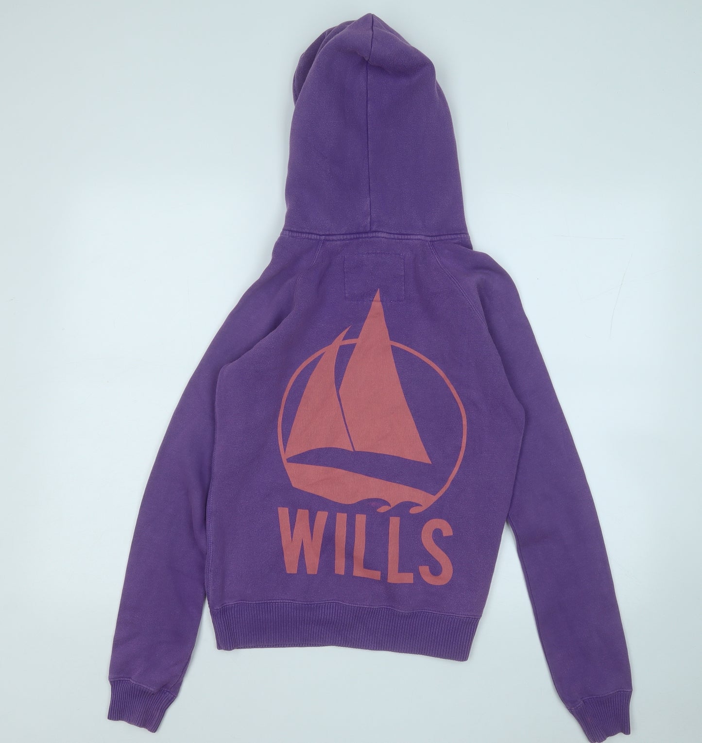 Jack Wills Womens Purple  Cotton Pullover Hoodie Size 8