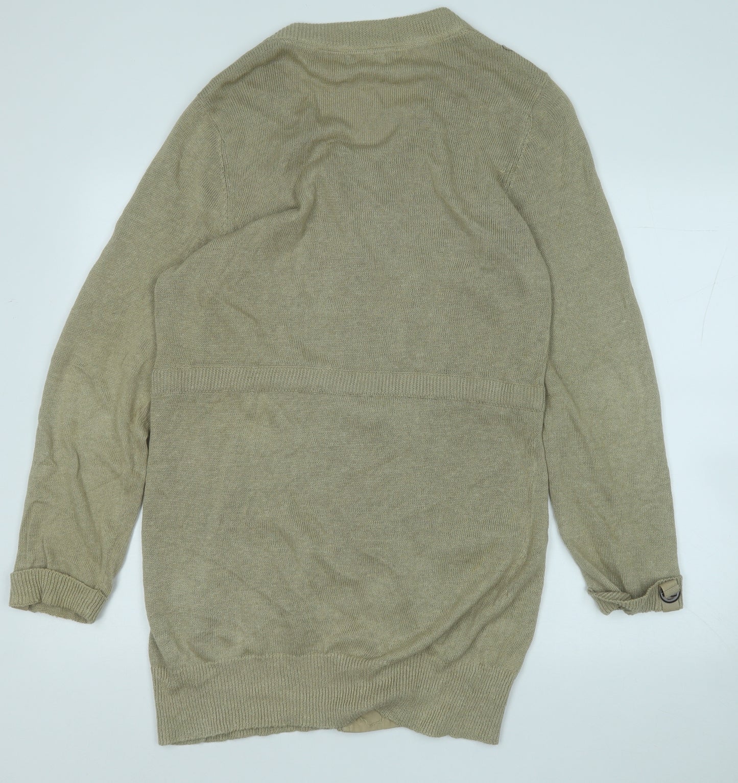 Per Una Womens Brown Round Neck  Acrylic Cardigan Jumper Size 16