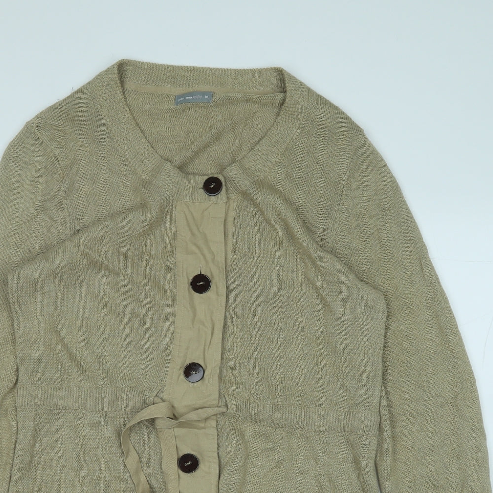 Per Una Womens Brown Round Neck  Acrylic Cardigan Jumper Size 16