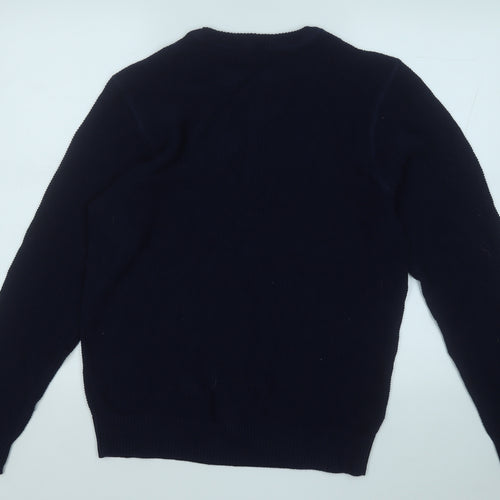 Primark Mens Blue Round Neck  Cotton Pullover Jumper Size L