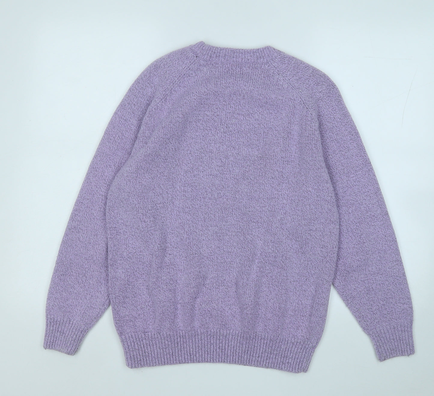 Berkertex Womens Purple Round Neck  Acrylic Pullover Jumper Size 14