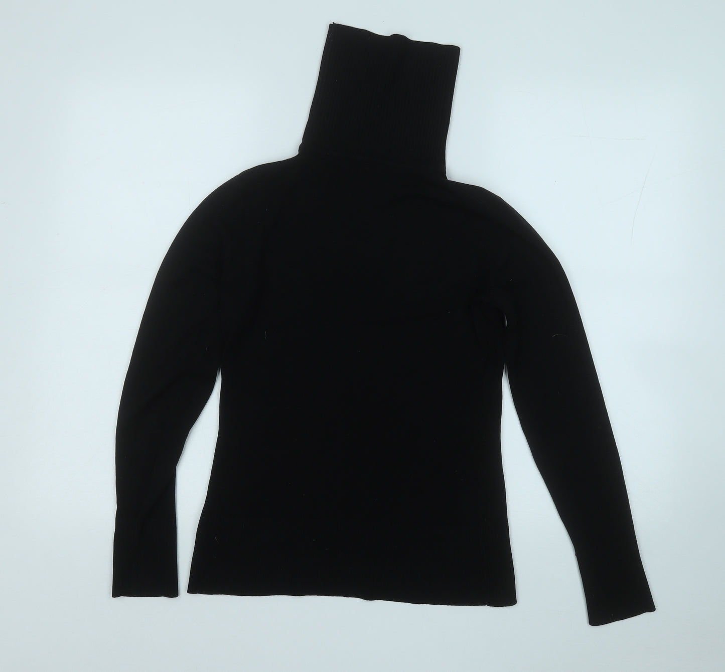 NEXT Womens Black Roll Neck  Acrylic Pullover Jumper Size 8