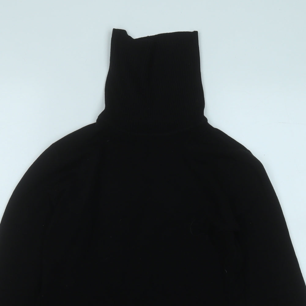 NEXT Womens Black Roll Neck  Acrylic Pullover Jumper Size 8