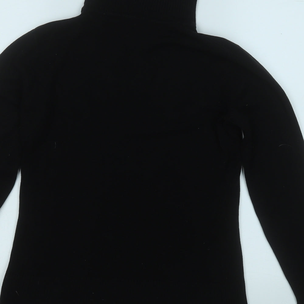 NEXT Womens Black Roll Neck  Acrylic Pullover Jumper Size 8