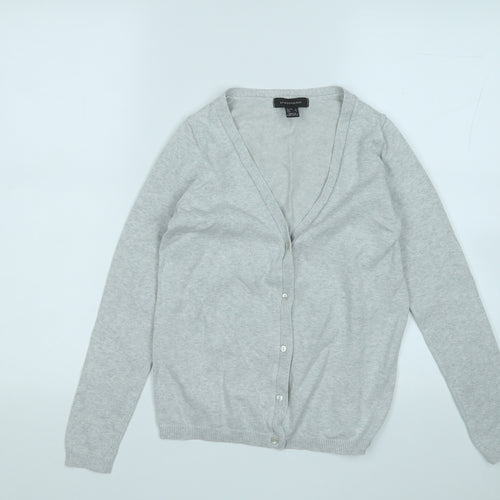 Atmosphere Womens Grey V-Neck  Cotton Pullover Jumper Size 6